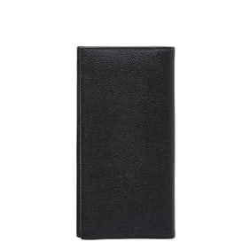 BVLGARI logo long wallet in black leather for men
