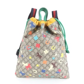 Gucci GG Supreme Knapsack 550775 Leather 2-Way Backpack for Children and Men