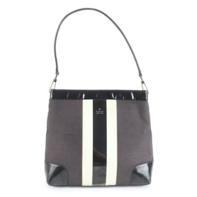 Gucci 001-4231 Leather Shoulder Bag, One-Shoulder Tote, Handbag, Black, Women's