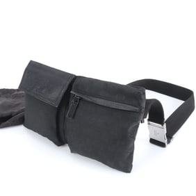 Gucci GG Canvas 28566 Leather Body Bag Waist Pouch Shoulder for Men