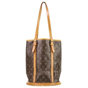 LOUIS VUITTON Monogram Bucket GM Tote Bag with Pouch, One-Shoulder Bag, M42236, Brown, Women's