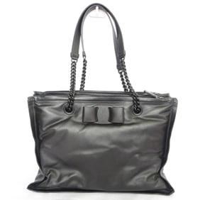 Salvatore Ferragamo VARA BOW BAG Vara Ribbon Chain Shoulder Bag EZ-21 0904 Black Women's