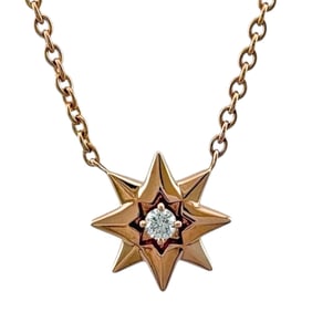 Christian Dior Etoile des Vents Diamond Necklace, 18k Gold, Diamond, Women's, Pre-owned,