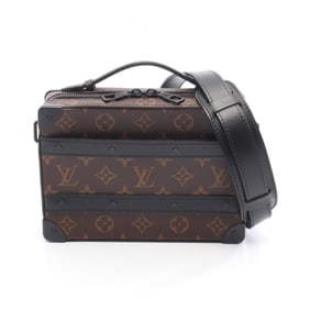 Louis Vuitton Monogram Macassar Soft Trunk Handbag, Coated Canvas and Leather, Men's, Brown Black,