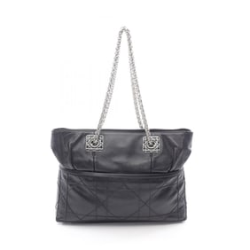 Christian Dior Dior Granville Tote Bag, Leather, Women's, Black