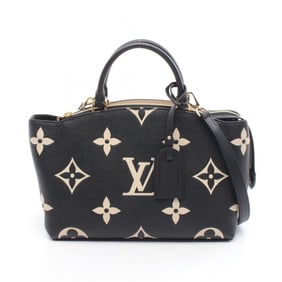 Louis Vuitton Petit Palais PM Two-Tone Monogram Empreinte Leather Handbag, Women's, Black and Beige,