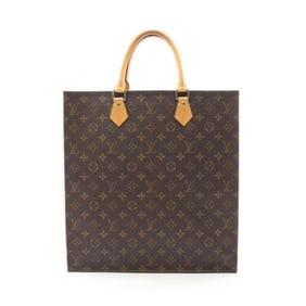 Louis Vuitton Sac Plat Tote Bag, Coated Canvas and Leather, Monogram, Women's, Brown, M51140