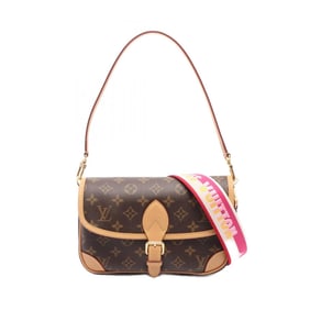 Louis Vuitton Diane NM PM Monogram Fuchsia Shoulder Bag, Coated Canvas and Leather, Brown, M46049