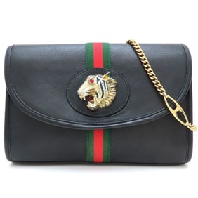 GUCCI Raja 570145 Shoulder Bag in Black Calfskin, Women's, 352939