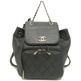 CHANEL Matelasse A93748 Backpack in Caviar Leather, Black, Women's, 253420