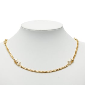 Celine Horse-Drawn Carriage Motif Long Chain Necklace, Gold Plated, Women's, CELINE