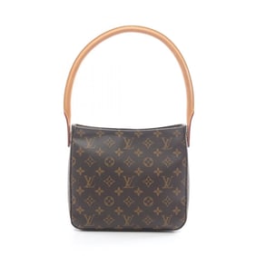 Louis Vuitton Looping MM Shoulder Bag, Coated Canvas and Leather, Monogram, Women's, Brown, M51146