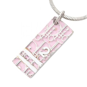 Christian Dior Trotter Necklace, Stainless Steel, Women's, Silver and Pink