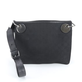 Gucci GG Canvas Eclipse 120841 Leather Shoulder Messenger Bag in Black for Men
