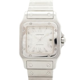 Cartier Santos Galbe LM W20040D6 Silver Dial Watch for Men and Women