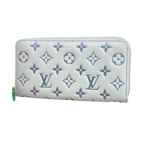 Louis Vuitton Monogram Embossed Zippy Wallet M82792 Blue Women's