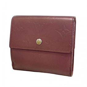 Louis Vuitton Monogram Matte Tri-fold Wallet Porte-Monnaie-Vieux Carte Credit M65116 Violet Women's