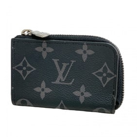 Louis Vuitton Monogram Eclipse Porte Monnaie Jour Wallet/Coin Case M63536 Black Men's