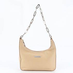 Gucci 001 3873 Leather Silver Chain Shoulder Bag One-Shoulder for Women