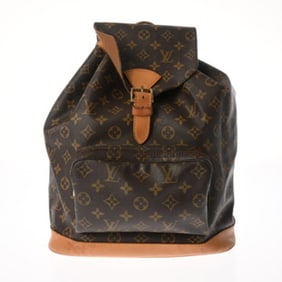 LOUIS VUITTON Monogram Montsouris GM Brown M51135 Men's/Women's Canvas Backpack/Daypack, Condition: