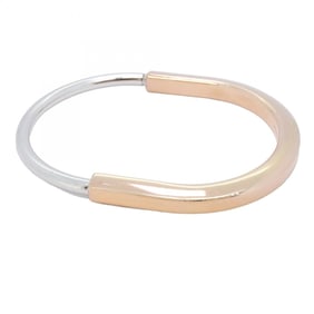 Tiffany Bangle Rock 18K White Gold Pink Women's