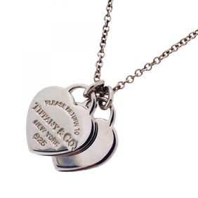 Tiffany Necklace Double Return to Heart Sterling Silver 925 for Women