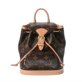 LOUIS VUITTON Monogram Montsouris Mini Brown M11199 Men's/Women's Canvas Backpack/Daypack, A-Rank,