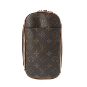 LOUIS VUITTON Monogram Canvas Pochette Ganju Brown M51870 Men's Body Bag, Condition: B, Pre-owned,