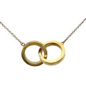 Tiffany Interlocking Circle Necklace, 18k Gold, Women's, Pre-owned, TIFFANY & Co.