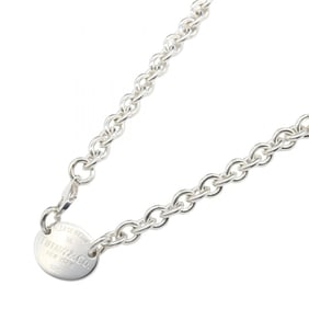 Tiffany & Co. Oval Tag Necklace, 925 Sterling Silver, Women's