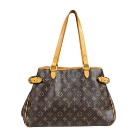 Pre-owned Louis Vuitton Batignolles Horizontal Monogram Shoulder Bag in Canvas M51154, Brown,