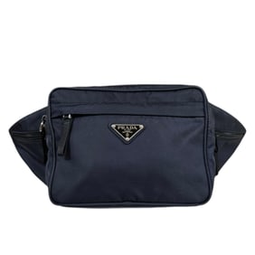 Pre-owned Prada nylon body bag, 2VL001, navy, men's.