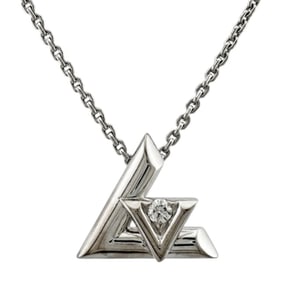 Pre-owned Louis Vuitton LV Volt One PM Necklace, 18k Gold with Diamonds, Q93806, Women's