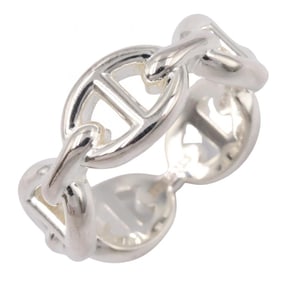 Hermes Hermès Enchaine PM Ring, 925 Sterling Silver, Men's and Women's