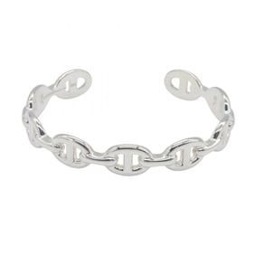 Hermes Hermès Chaine d'Ancre Anchaîne Bangle, 925 Sterling Silver, Women's