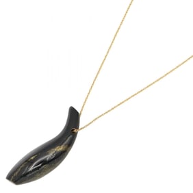 Tiffany & Co. Morion Frank Gary Fish Necklace, 18K Yellow Gold, Women's, Black and Gold
