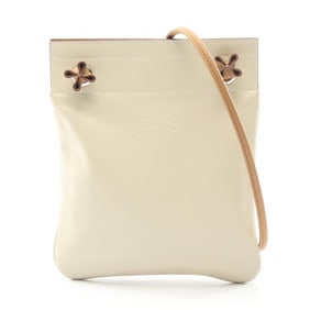 Hermes Hermès Sac Aline Two-Tone Mini Shoulder Bag, Leather, Anjo Miro, Women's, Ivory and Brown,