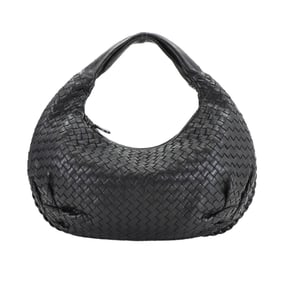 Bottega Veneta Intrecciato Hobo Bag in Black Leather with Gunmetal Hardware (Product Code: 232499)