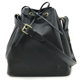 LOUIS VUITTON Epi Petit Noe Shoulder Bag, Noir, Black, M59012