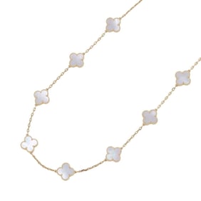 Van Cleef & Arpels Alhambra Necklace, 10 motifs, mother-of-pearl, 18K yellow gold, VCARA42800