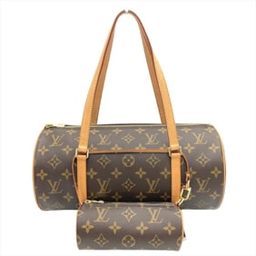 Louis Vuitton Papillon 30 Handbag Monogram Canvas M51385 Brown SP1002 Women's