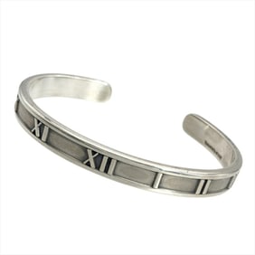 Tiffany & Co. Atlas Bangle Bracelet, SV925, 31.8g, Silver, 18cm Wrist Circumference, Unisex