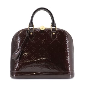 Louis Vuitton Monogram Vernis Alma PM Handbag in Amaranth Leather with Gold Hardware, M91611