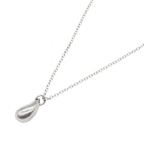 Tiffany & Co. Teardrop Necklace, 18K White Gold, Women's, Silver