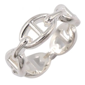 Hermes Hermès Enchaine PM Ring, 925 Sterling Silver, Men's and Women's