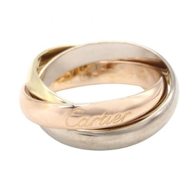 Cartier Trinity Ring, Jewelry, 18K Yellow Gold, White Pink Women's, Silver