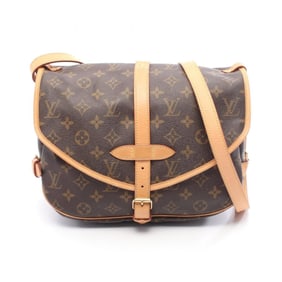 Louis Vuitton Saumur 30 Monogram Shoulder Bag, Coated Canvas and Leather, Monogram, Women's, Brown,