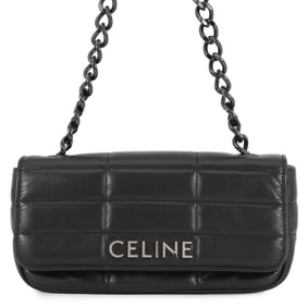 Celine Chain Shoulder Bag Monochrome 112333 CELINE Black
