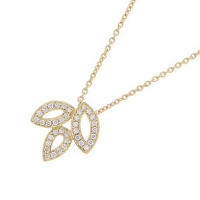 Harry Winston Lily Cluster Mini Pendant Necklace with 37 Diamonds, Approximately 0.19ct Total, 18K