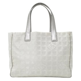 Chanel New Travel Tote MM Women's Designer Bag Shoulder Nylon Silver with Hardware
